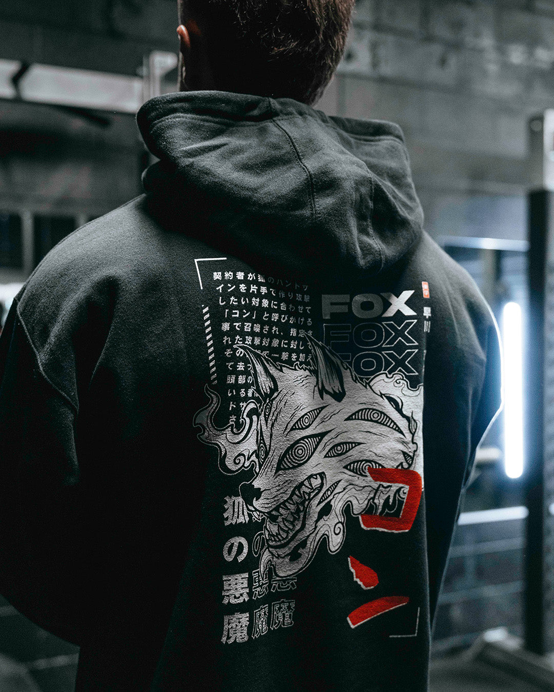 FOX DEVIL - Embroidery Hoodie